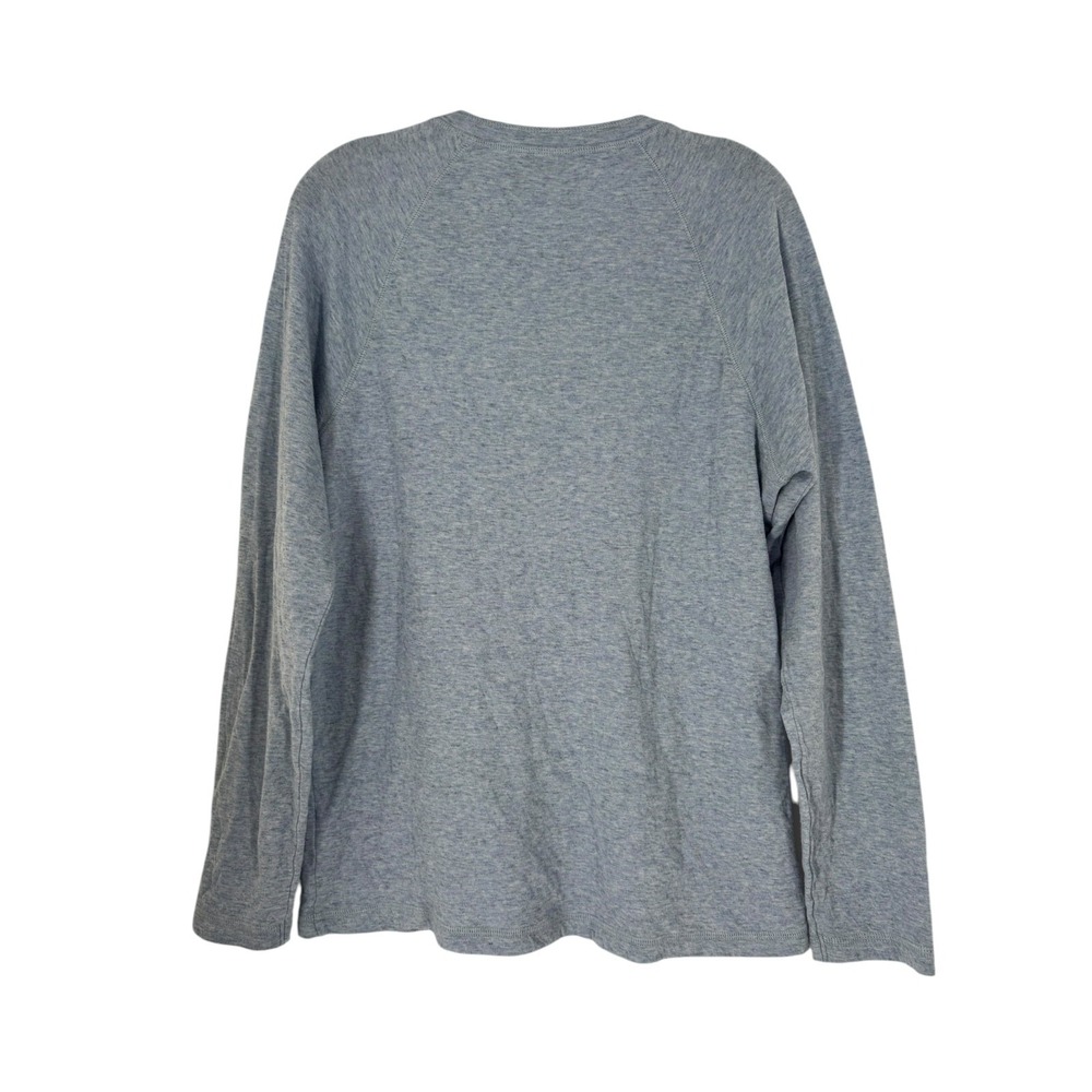 Faherty Men's Blue Cloud Cotton Henley Pullover Round Neck Sweater Size Medium - Picture 2 of 5